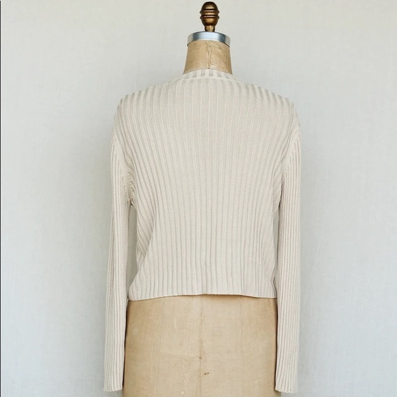 Ann Taylor Silk Ribbed Cardigan Sweater - Picture 6 of 6